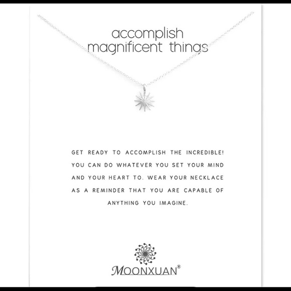 Silver Star Charm Pendant minimalist chain Achievement Accomplishment Necklace - Picture 1 of 2